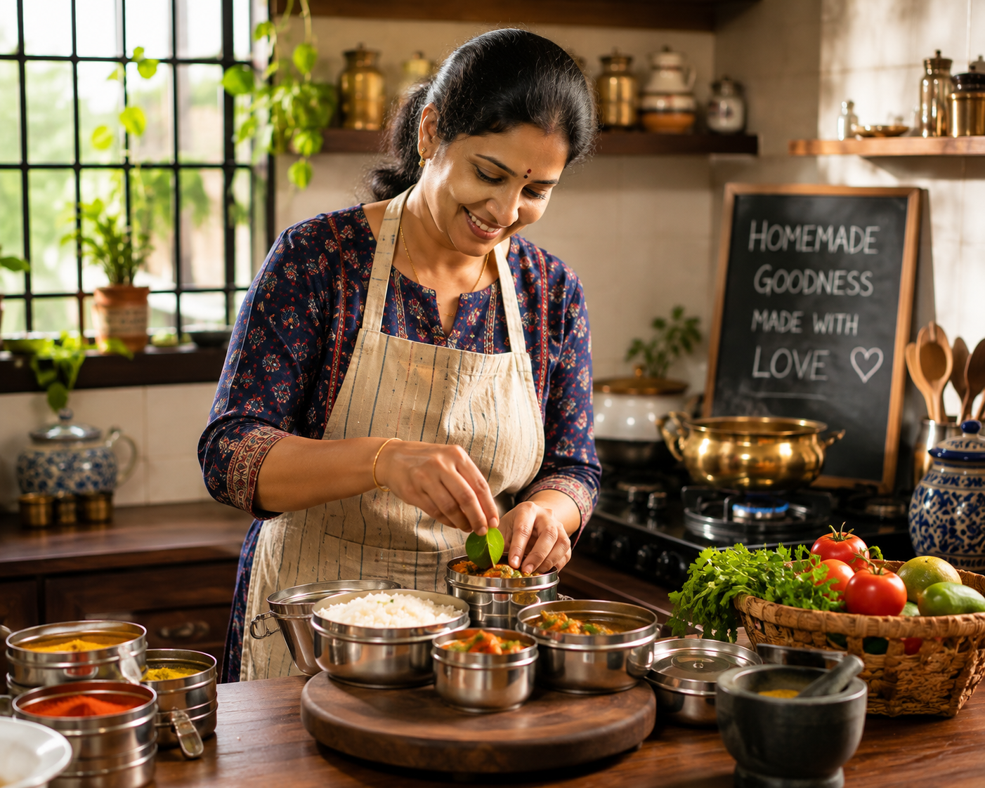 Home cook preparing food