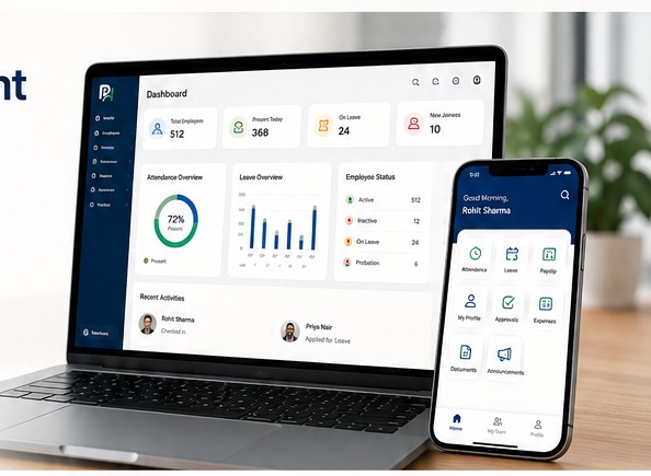 Produit HRMS dashboard and mobile application